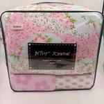 Betsey Johnson Queen 8 Piece Bed Bag Floral Patchwork Pink Comforter Set. Fixed Price $200.00.