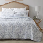 Laura Ashley King Quilt Set, Reversible Cotton Bedding, 3 Piece - Amberley Blue. Fixed Price $216.99.
