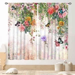 Tkuyo Floral Curtains Watercolor Summer Spring Blossom Colorful. Fixed Price $55.22.