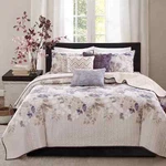 Madison Park Luna 6PCS Quilt King/cal Coverlet Set Color Floral Taupe New. Fixed Price $70.00.