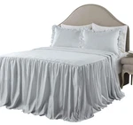Lush Dcor Ticking Stripe Bedspread Lake Blue Vintage Chic Farmhouse Style Lightw. Fixed Price $95.86.