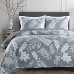 3-PIECE King Queen Size Quilt Set Soft Warm Bedding Coverlet Bedspread Leaf. Fixed Price $40.48.