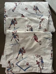 Pottery Barn Kids Basketball Players Twin Sheet Set Flat Pillow Case Sham. Fixed Price $49.00.