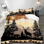 Luvivihome 3PCS Black Bear Deer Set, King Size Brown Comforter, Pin.... Fixed Price $60.60.