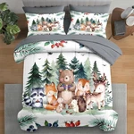 Pamnest Comforter Set Twin Size, Woodland Animal 5 Pcs Bedding Kids A.... Fixed Price $138.16.