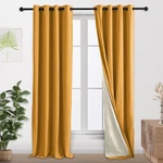 Jsfly 100 Full Blackout Velvet Curtains Liner 108 Inch Long 2 Panels For Living. Fixed Price $91.71.