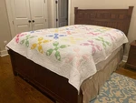 Vintage 1930'S Pieced-hand Quilted Nine Patch Pristine Condition. Fixed Price $155.00.
