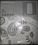 Ikea Idgran Oval Twin Size Sheet Set With Pilowcase White Gray Bed - New. Fixed Price $35.00.
