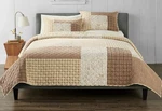 Cuddl Duds Neutral Botanical Patchwork Quilt Set King / New 3 Piece. Fixed Price $120.00.