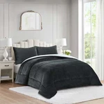 3PCS Fluffy Ultra Cozyr Quilt Set Bedpread Super Warm Reversible Comforter. Fixed Price $49.99.