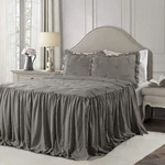 Lush Decor Ravello Pintuck Skirt Bedspread Set - Luxe 3 Piece Ruffled .... Fixed Price $125.97.