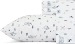 Eddie Bauer Campout Dark Blue Queen Cotton Percale Sheet Set - Crisp & Cool. Fixed Price $79.99.