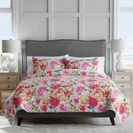 Croft & Barrow Sarah Reversible Cotton Quilt Sham, Hibiscus Floral. Fixed Price $24.99.