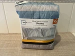 Mainstays Blue/gray Vertical Stripe Quilt Sham Reversible Standard/queen 2 Pack. Fixed Price $23.99.