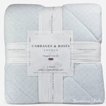 Cabbages & Roses Sophie French Blue King Comforter Set Shams Floral Toile Cotton. Fixed Price $199.99.
