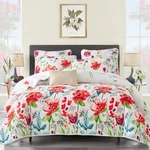 Uozzi Bedding 3 Piece Queen Reversible Floral Quilt Set White Red Green Color.... Fixed Price $49.19.