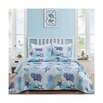 Dinjoy Coastal Quilt Set Twin Size, Blue Ocean Beach Themed Bedding Coral.... Fixed Price $47.32.