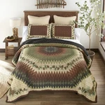 Donna Sharp Pine Circle Country Rustic California King 3 Pc Quilted Bedding Set. Fixed Price $164.00.
