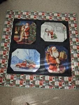Christmas Snapshots Lap Quilt Or Wallhanging. Fixed Price $150.00.