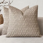 Set Of 2 Decorative Vintage Floral Print Throw Pillow Covers Neutral Modern Farm. Fixed Price $25.05.