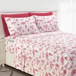 Elegant Comfort 6-PIECE Floral And Stripe Pattern Sheet Set Soft As Hotel Pr. Fixed Price $32.99.