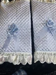 Handmade Pillow Shams Original Shabby Victorian Sateen Lace Quilted 3D Rose. Fixed Price $25.00.