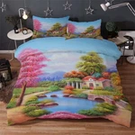 House Arch Bridge 3D Printing Duvet Quilt Doona Covers Pillow Case Bedding Sets. Fixed Price $92.69.