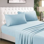 Homeideas 4 Piece Sheets Set (queen, Baby Blue), 1800 Bedding Soft Brushed. Fixed Price $44.99.