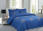 3PC Set Solid Stippling Stitch Embroidery Butterflies Bedspread Quilt/shams. Fixed Price $47.00.