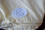 Yves Delorme Aqua Pattern King Duvet Cover + Euro Sham Yellow/white/gray Swirls. Fixed Price $165.00.