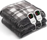 Heated Electric Blanket King Size 100"X90" Flannel Heating W/. Fixed Price $79.98.