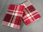Daniel Cremieux Queen Red Black Tan Plaid Pillow Shams 20X36 Soft 100% Cotton. Fixed Price $32.99.