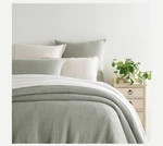 Annie Selke Pine Cone Hill Pick Stitch Matelass Coverlet King Evergreen. Fixed Price $125.00.