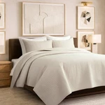 Evergracehome King Quilt Set 110"X92" Cotton Sateen Pick Stitch 3PC Coverlet New. Fixed Price $99.99.