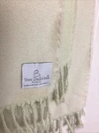 Yves Delorme Light Green Depose Wool Silk Blend Fringed Blanket Throw 58 X 60. Fixed Price $89.99.