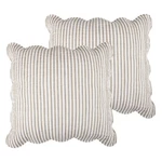 Martha Stripe Taupe Euro Sham Set Of 2 - Levtex Home. Fixed Price $54.99.