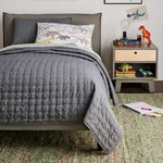 Clearance! Full Theo Quilt Sham Set Gray Bedding $249. Fixed Price $29.00.