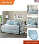 6 Piece Quilted Microfiber Daybed Bedding Cover Set, Soft Lightweight Cozy Al.... Fixed Price $145.01.