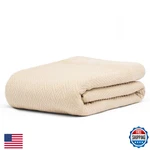 9THREADS 100% Cotton Herringbone Weave Blanket, 66"X90" Twin Throw. Fixed Price $50.99.