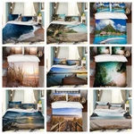 3D Beach Bridge Sky Tree Grass Landscape Quilt Cover Duvet Comforter Set. Fixed Price $89.99.