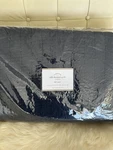 Pottery Barn Silk Channel Two-tone Reversible Queen Quilt Navy Blue Coastal. Fixed Price $329.99.