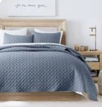 Horimote Home Hh Quilt Set Cloud Gret & Blue Queen. Fixed Price $18.59.