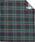 Levtex Home - Spencer Plaid Navy Quilted Throw (50X60IN.) Red Green. Fixed Price $35.00.