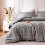 Sleep Zone Striped Duvet Cover Set Queen Size, 3 Pieces Boho Bedding For All. Fixed Price $26.11.