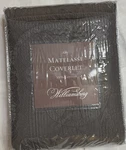 Williamsburg Abby Matelass Coverlet Queen Gray 100% Cotton Portugal New.. Fixed Price $135.00.