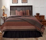 Red Black Twin Quilt Handtitched Reverse Seam Strip Patchwork Beckham. Fixed Price $119.95.