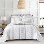 Quilt King Size, 100% Cotton Bedding Set, Reversible Boho Striped .... Fixed Price $203.49.