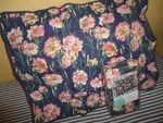 Martha Stewart Carnation Field Blue Pink Floral (2) Standard Pillow Shams 20X26. Fixed Price $32.00.