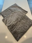 Brielle Home Pair King Quilted Pillow Shams Very Good Condition Gray Velvet. Fixed Price $27.95.