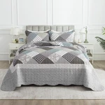 Honeilife King Size Set - 3 Piece Microfiber Reversible Bedspreads. Fixed Price $85.16.